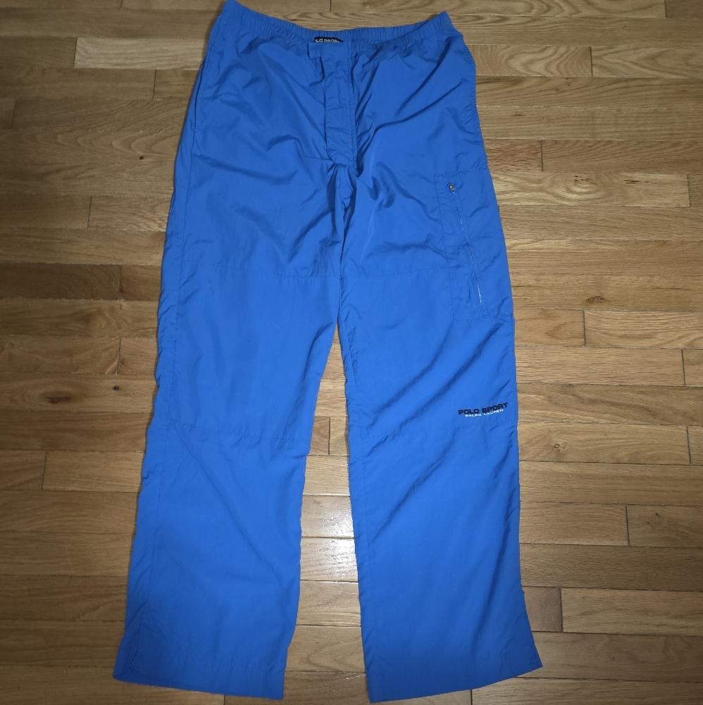 VINTAGE Polo Sport Ralph Lauren Blue Windbreaker SCRUBS Unlined Pants SIZEMEDIUM